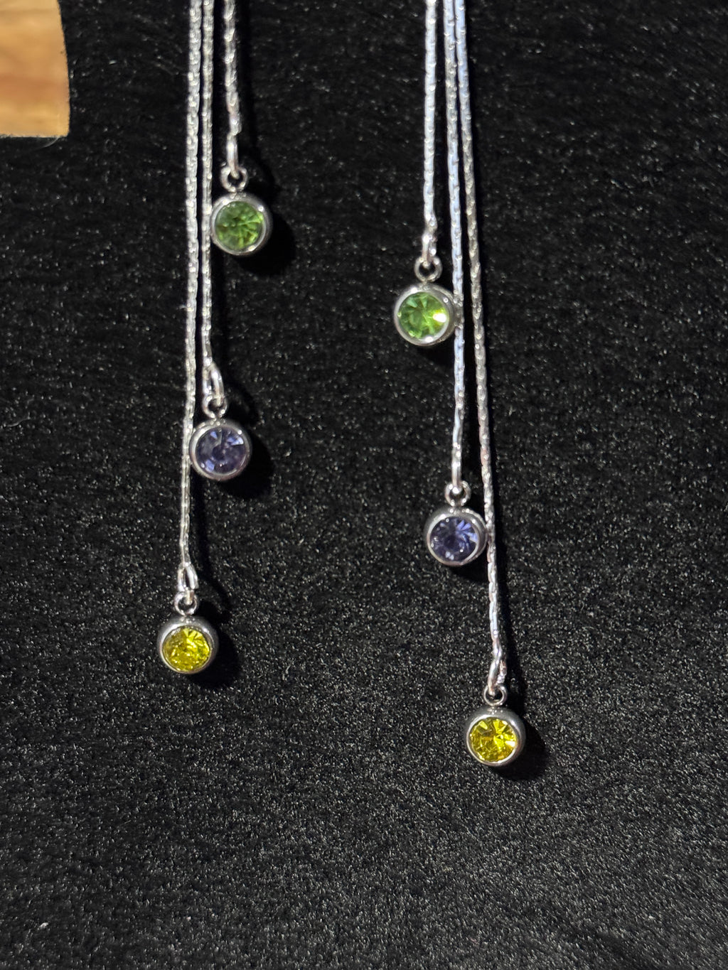 Dainty Birthstone Dangle Earrings/Hypoallergenic|Gift for Her