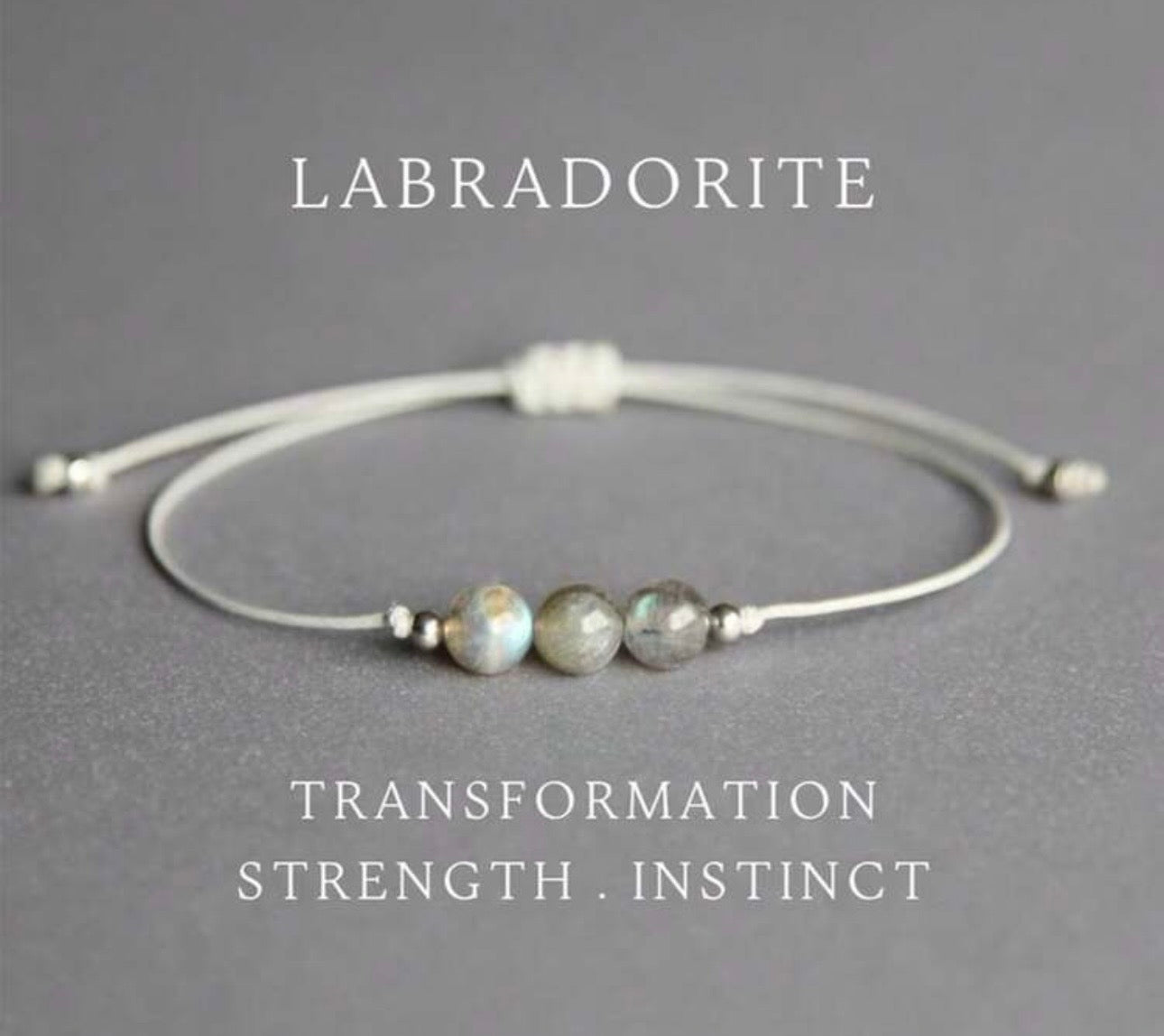 Labradorite crystal adjustable healing bracelet/Positive Encouragement|Labradorite Jewelry