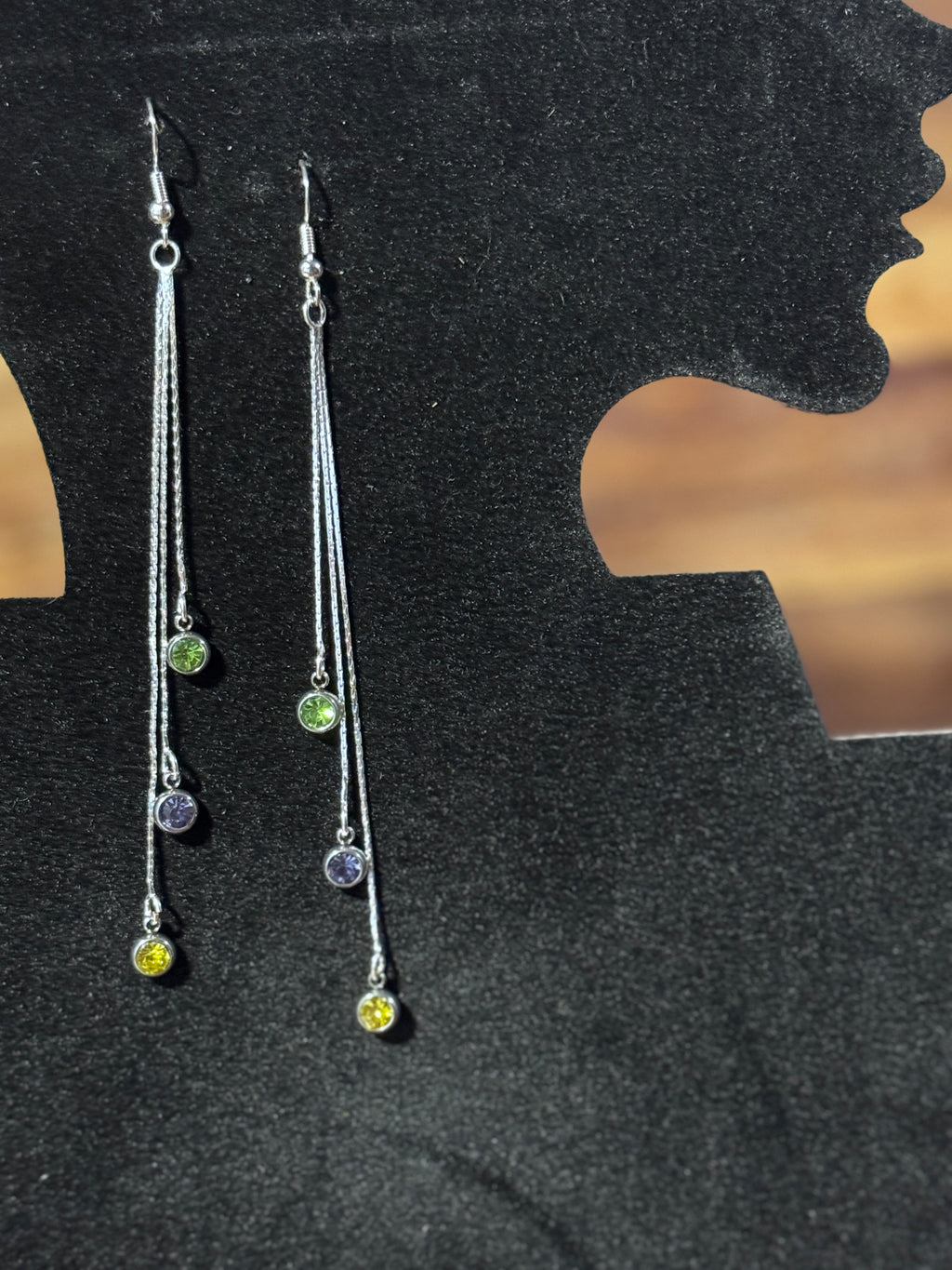 Dainty Birthstone Dangle Earrings/Hypoallergenic|Gift for Her