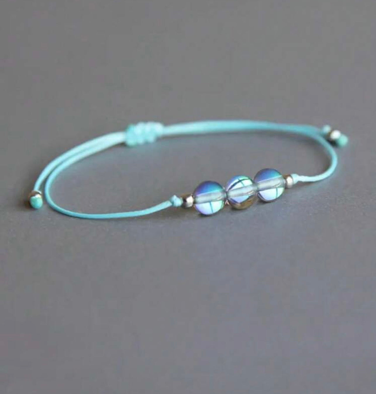 Ethereal Angel Halo Aura Quartz Healing Bracelet/Knowledge, Luck & Tranquility/Gift for Her