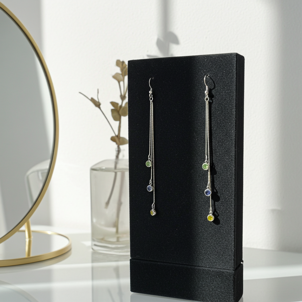 Dainty Birthstone Dangle Earrings/Hypoallergenic|Gift for Her